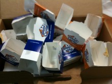 Remains of a crave case.  Don't try this at home.  Or anywhere.